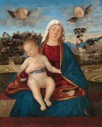 Madonna et enfant bénissant